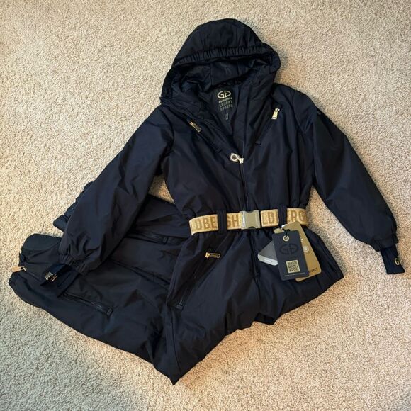 Goldbergh Lexi Jumpsuit Ski Suit NWT Size 10 Black Waterproof with Belt - Picture 1 of 10